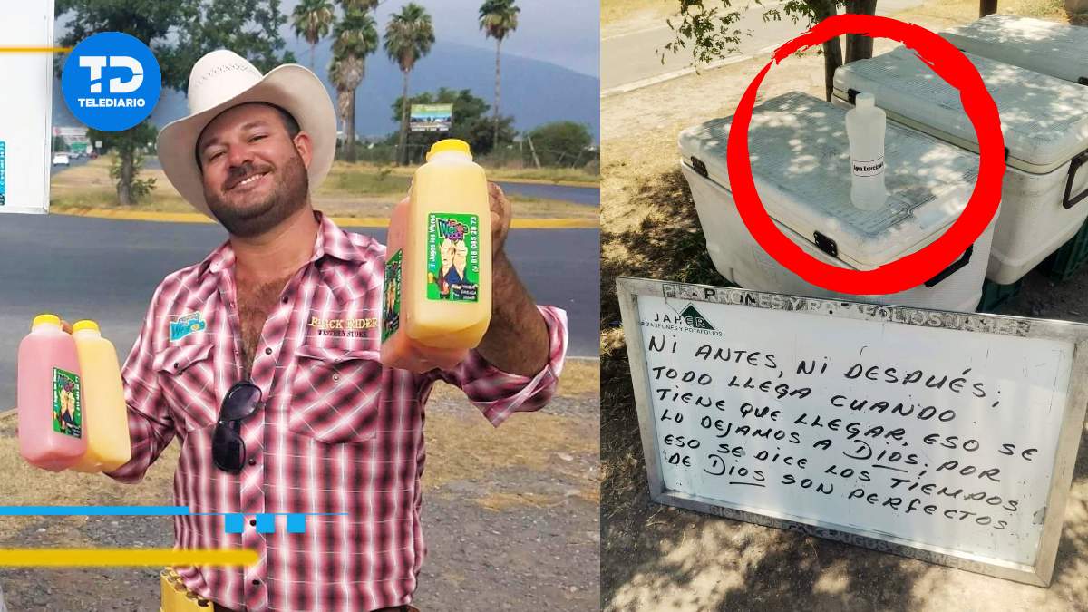 Hombre de Monterrey que vende jugos en avenida Morenita Mía | Especial