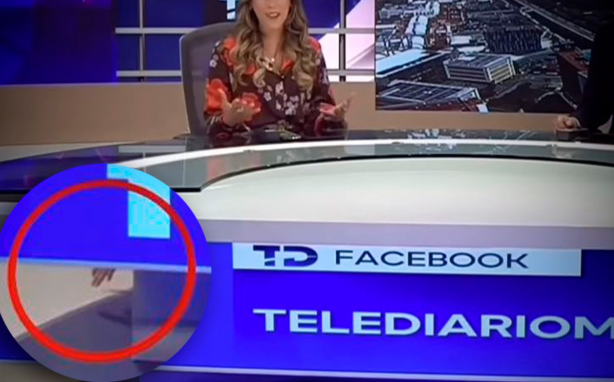 Mano se aparece en tranmisión de Telediario
