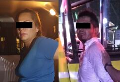 Un hombre y una mujer fueron detenidos por un presunto asalto a una tienda de conveniencia en el Centro de Monterrey.