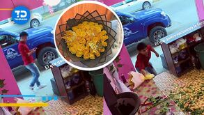 Florería exhibe a hombre tras robarse flores amarillas del negocio