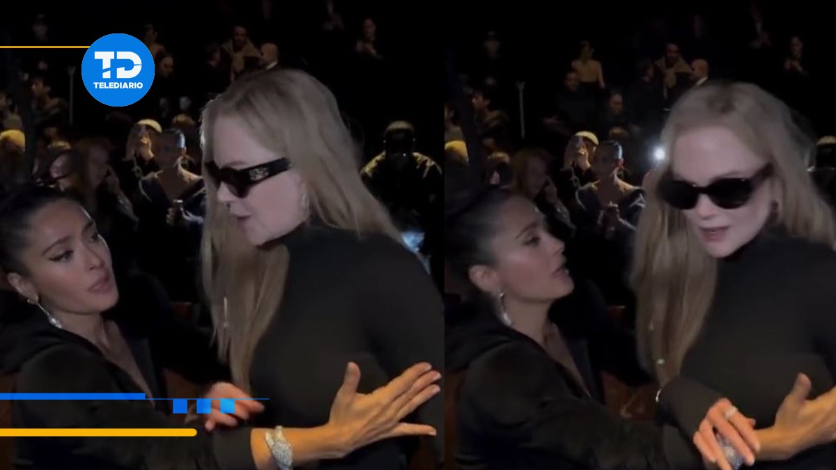 Nicole Kidman se molesta con Salma Hayek en pasarela de Balenciaga