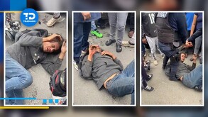 Policía de Puebla evitó el posible linchamiento de un hombre en Agua Santa, Puebla, luego de que fuera golpeado por robar una motocicleta.
