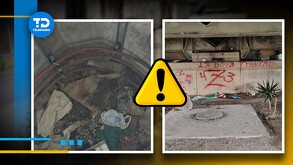 Personas de la calle duermen dentro de registro eléctrico sin tapa en buelvar Valsequillo.