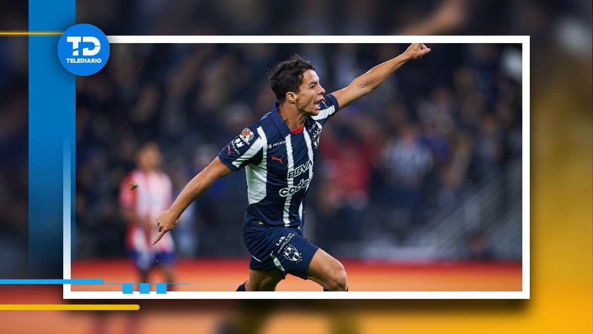 Óliver Torres festejando uno de sus 2 goles ante San Luis en Semifinales / @WeAreRayados