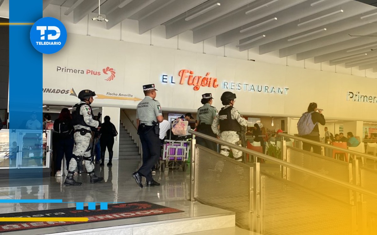 Elementos de la Guardia Nacional patrullando la Nueva Central Camionera de Guadalajara | Telediario