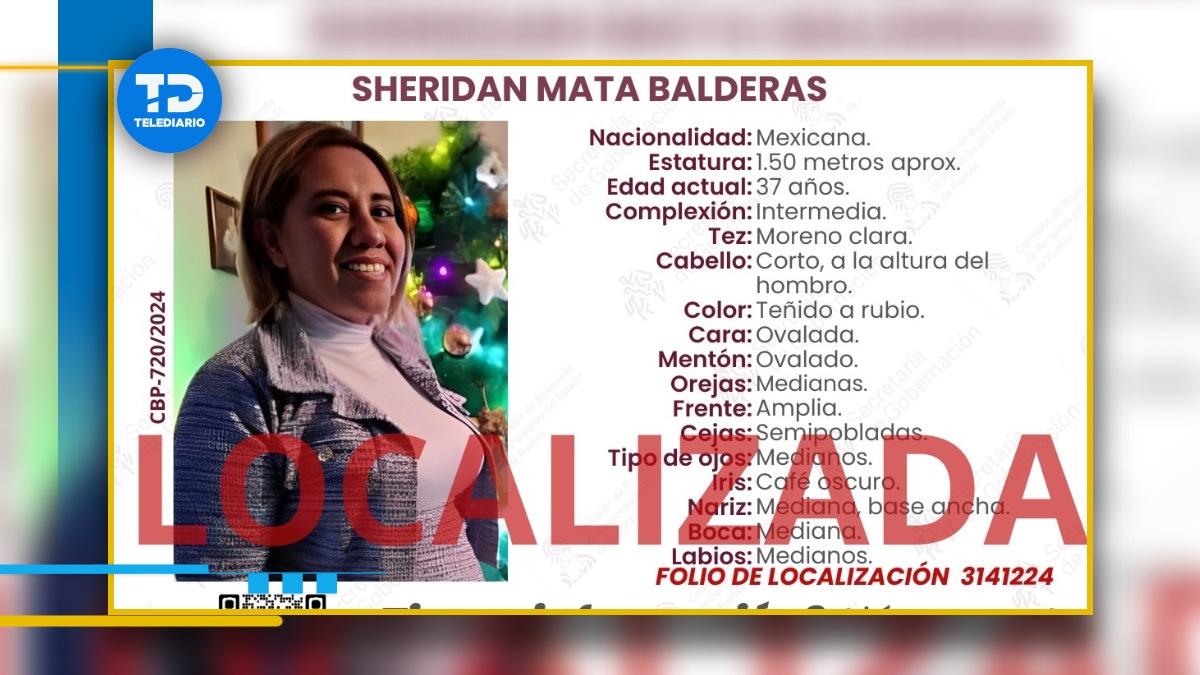 El padre de Sheridan la presentó ante la Comisión de Búsqueda de Personas tras su localización / Cortesía