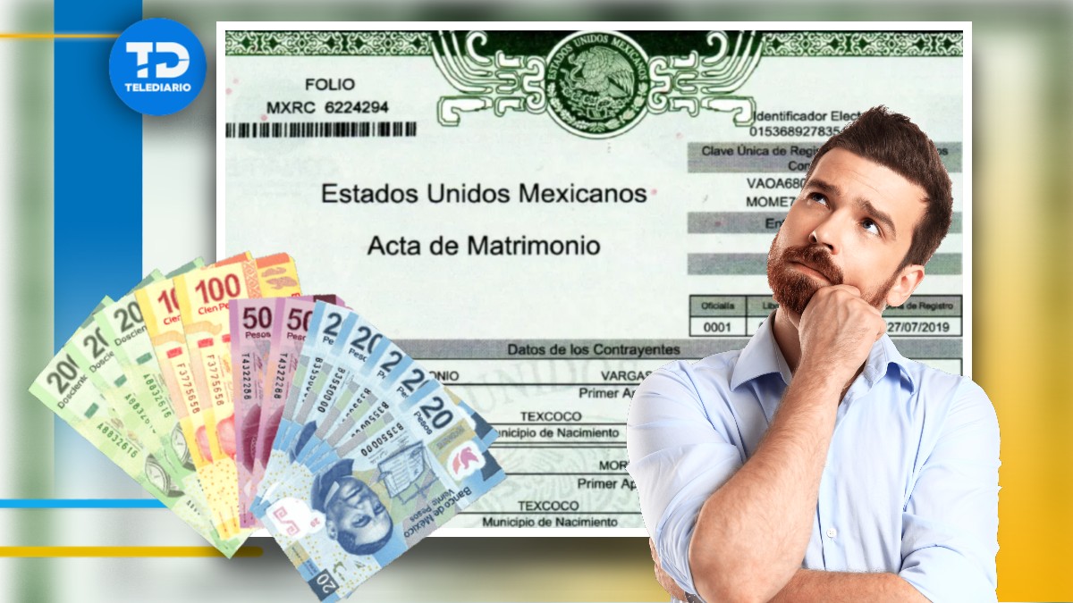 Los costos varían en cada municipio por lo que de igual forma, puedes consultarlos directamente en su Registro Civil | Telediario
