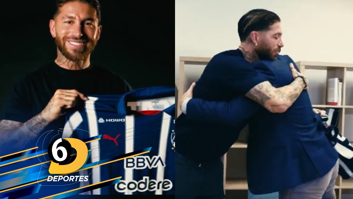 Sergio Ramos y José Antonio Noriega en el anuncio oficial del defensor como nuevo jugador de 'La Pandilla'./ Cortesía