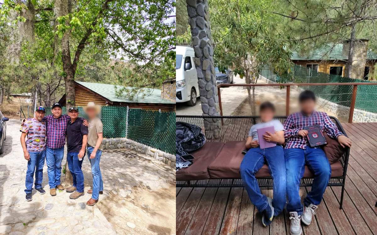 Familiares se tomaron fotografías antes de irse de la cabaña. | Especial