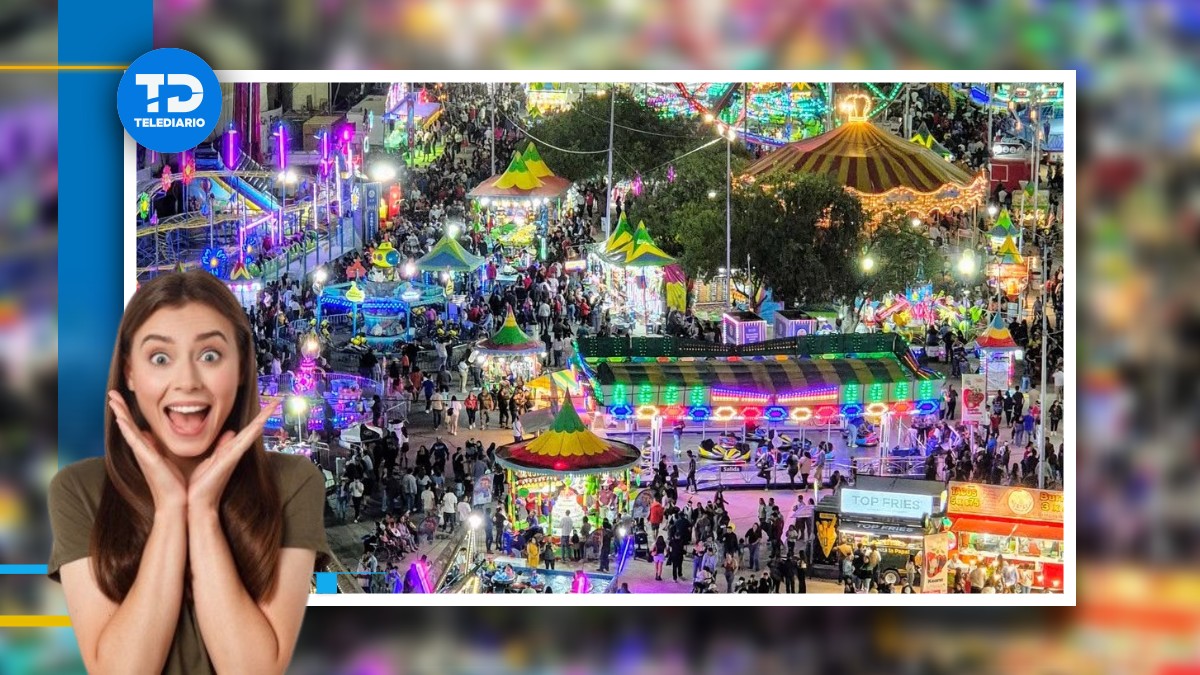Juegos mecánicos en la Feria de las Fresas 2025