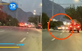 De acuerdo con el video y la versión de los supuestos testigos, participó una camioneta en color blanco Mazda y un carro gris,