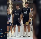 Arturo Coello y Agustín Tapia festejando su título de pádel en Qatar / Captura