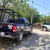 Los policías de Juárez se movilizaron en el Antiguo Camino a Villa de Juárez. | Agustín Martínez Los policías de Juárez se movilizaron en el Antiguo Camino a Villa de Juárez. | Agustín Martínez