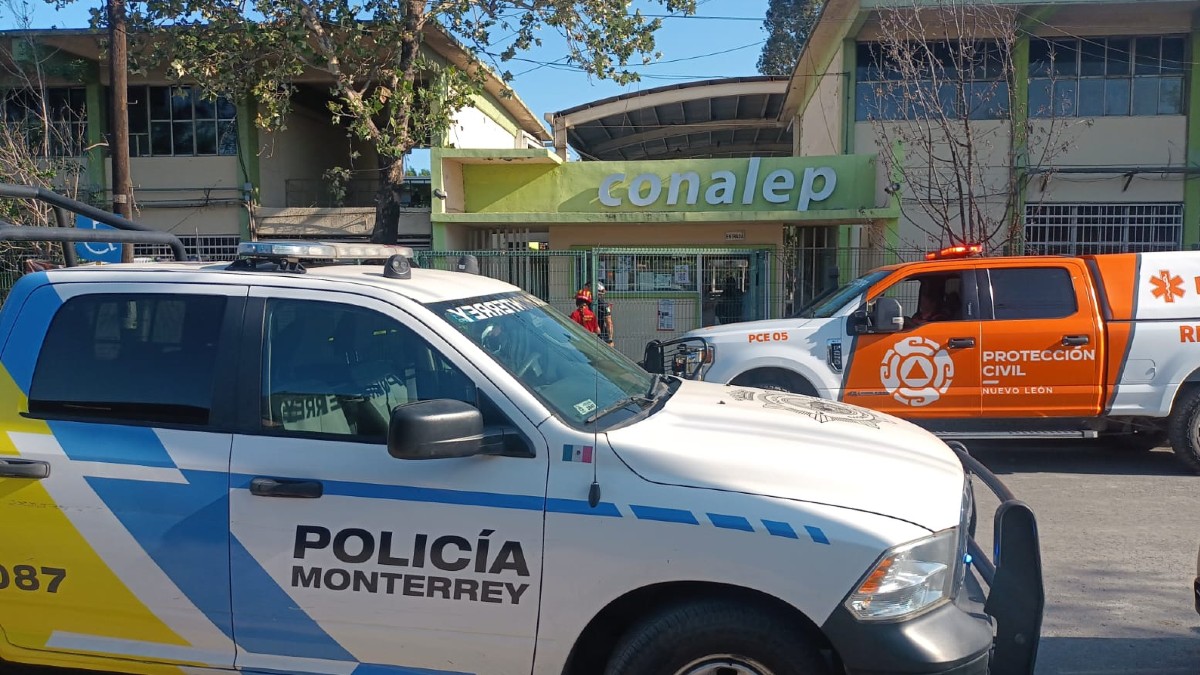 Incendio en Conalep de Monterrey