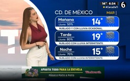 Clima para Ciudad de México el martes 24 de junio del 2025.