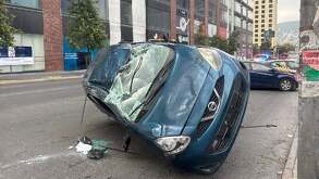 Accidente en Centro de Monterrey
