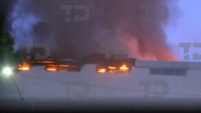 Un fuerte incendio se registró en la colonia Morelos este martes