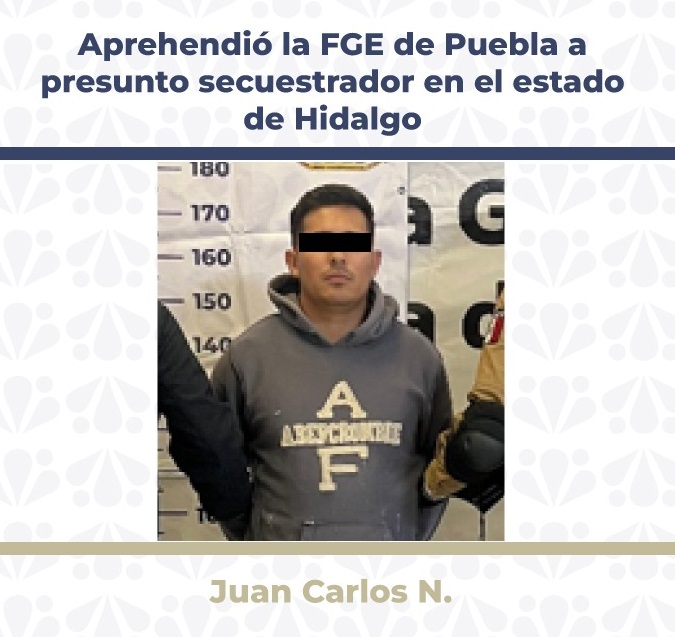 Juan Carlos se encontraba prófugo en el estado de Hidalgo, siendo en esa entidad donde se le puso fin a su búsqueda en coordinación con la autoridad de Puebla. Juan Carlos se encontraba prófugo en el estado de Hidalgo, siendo en esa entidad donde se le puso fin a su búsqueda en coordinación con la autoridad de Puebla.