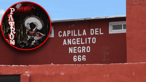 Dentro de la “Capilla del Angelito Negro 666” se encuentra diversas figuras y símbolos satánicos.