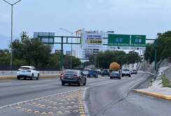 Carril de contraflujo en Morones Prieto