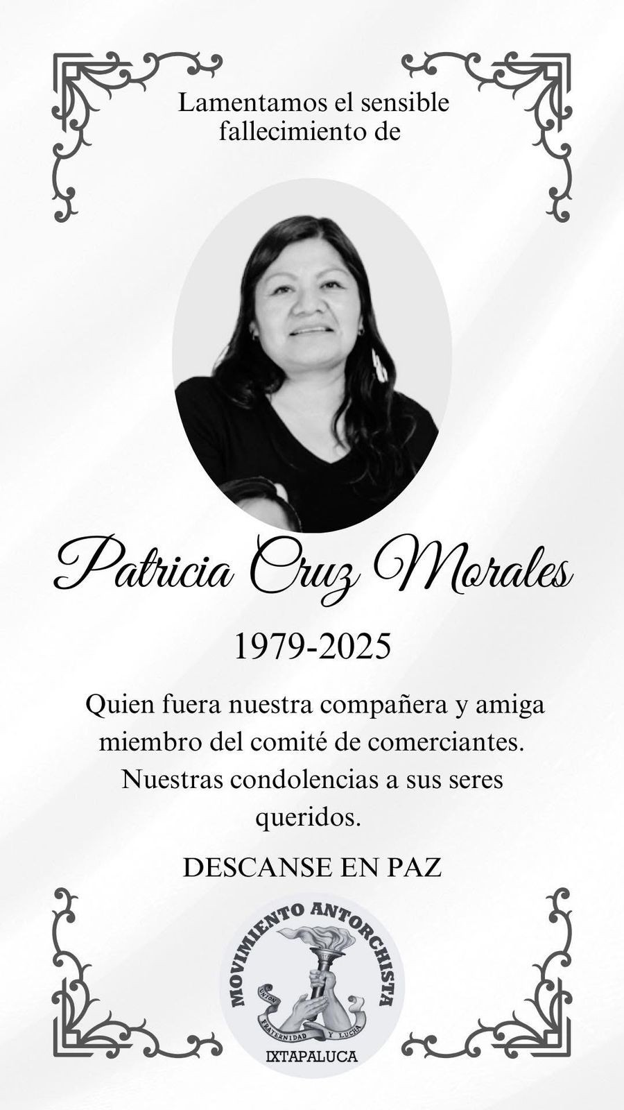 Familiares y amigos exigen justicia por el asesinato de Patricia Cruz Familiares y amigos exigen justicia por el asesinato de Patricia Cruz
