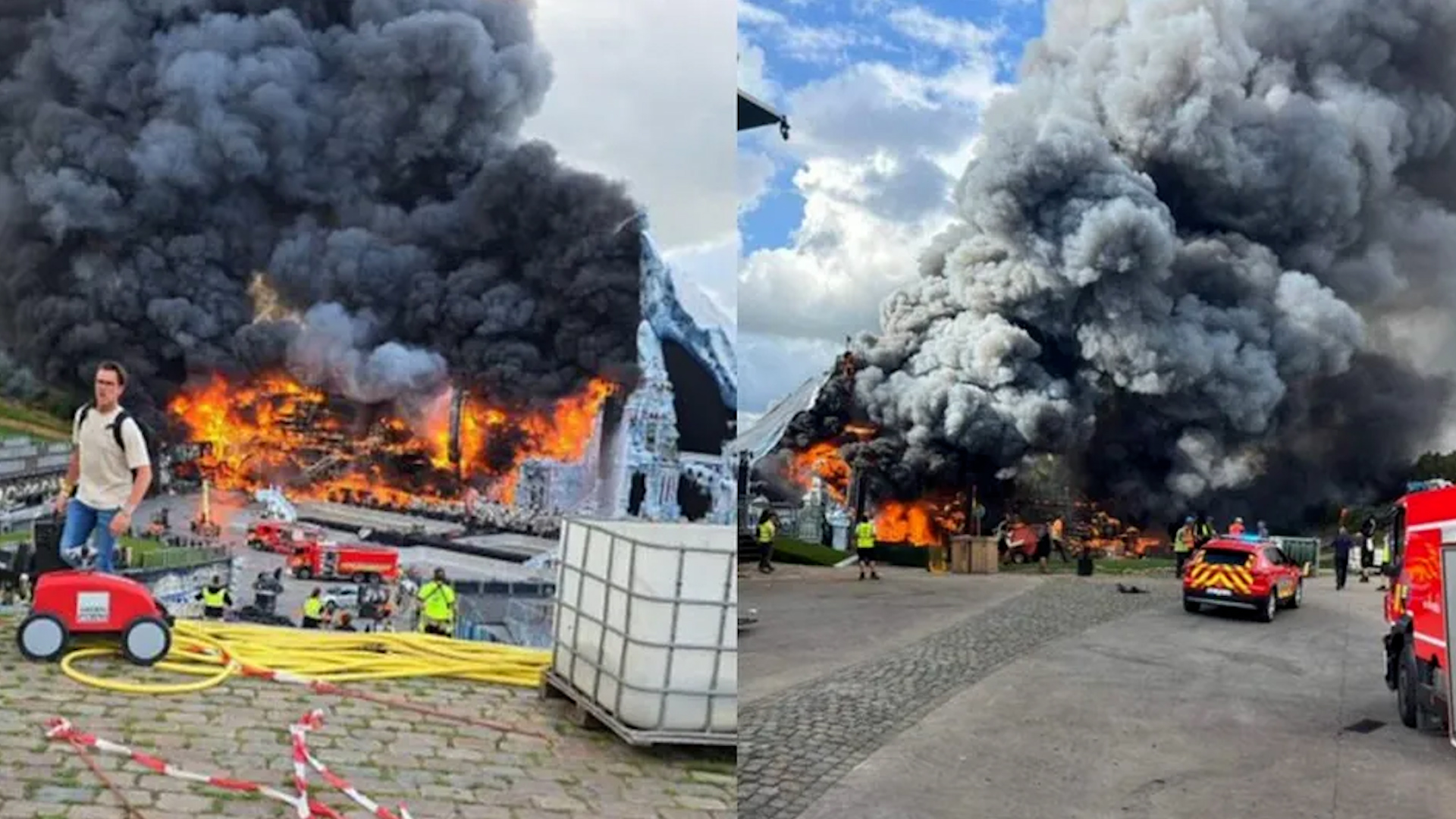 Las llamas alcanzaron varios metros de altura; bomberos acudieron a sofocar el fuego mientras asistentes expresan su preocupación en redes sociales.