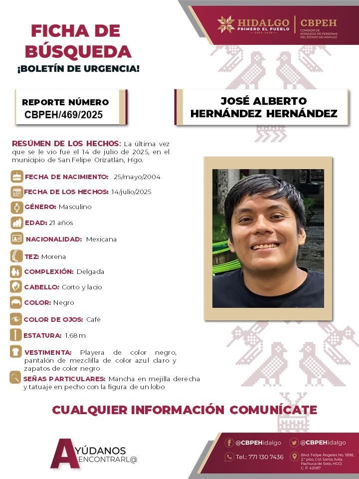 La comunidad de San Felipe Orizatlán ha iniciado jornadas de búsqueda para dar con José Alberto