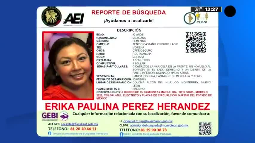 Dos mujeres que viajaban en una camioneta desde Texas, desaparecieron en la colonia Alcón del Huajuco de Monterrey. AEI emite ficha de búsqueda.