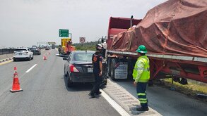 El tractocamión intentó evitar al impacto y falló en la maniobra