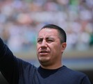Efraín Juárez habla ante los medios sobre el desempeño de su portero Rodrigo Parra.