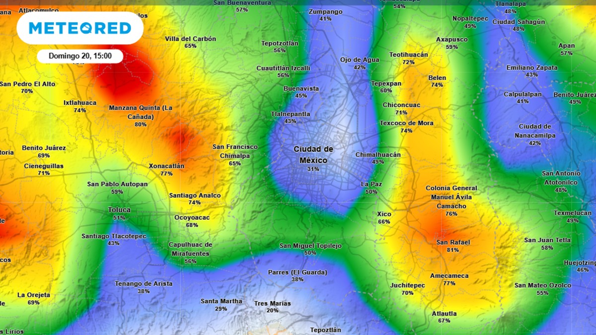 Probabilidad de lluvia en CdMx hoy 20 de julio