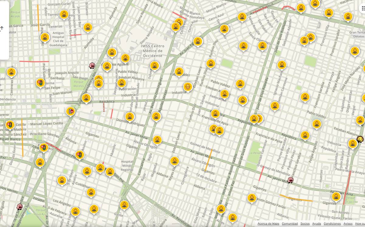 Los baches se van actualizando en tiempo real, lo que podría resultar útil para conductores