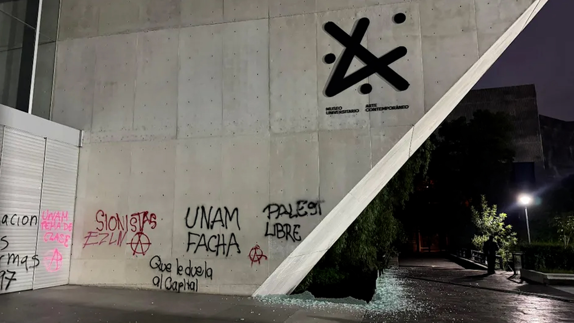Además, integrantes del bloque negro de la manifestación contra la gentrificación en Tlalpan vandalizaron la librería Julio Torri en Ciudad Universitaria.