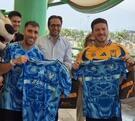Fernando Gorriarán y Samuel García en la inauguración de la estación del metro en honor a Tigres.