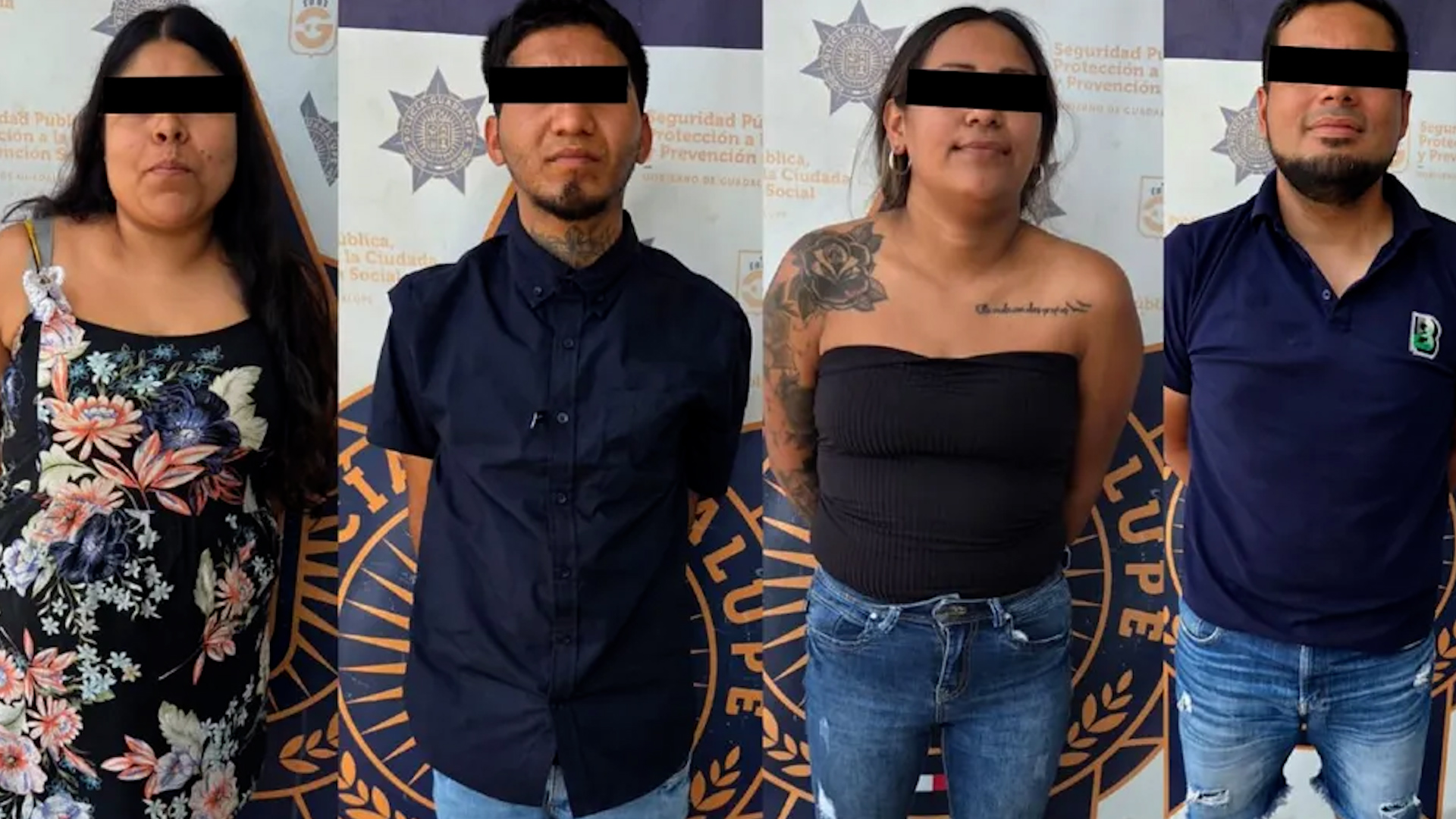 Los hombres y mujeres intentaron huir en un Seat tras robar varios productos, pero autoridades lograron detenerlos.