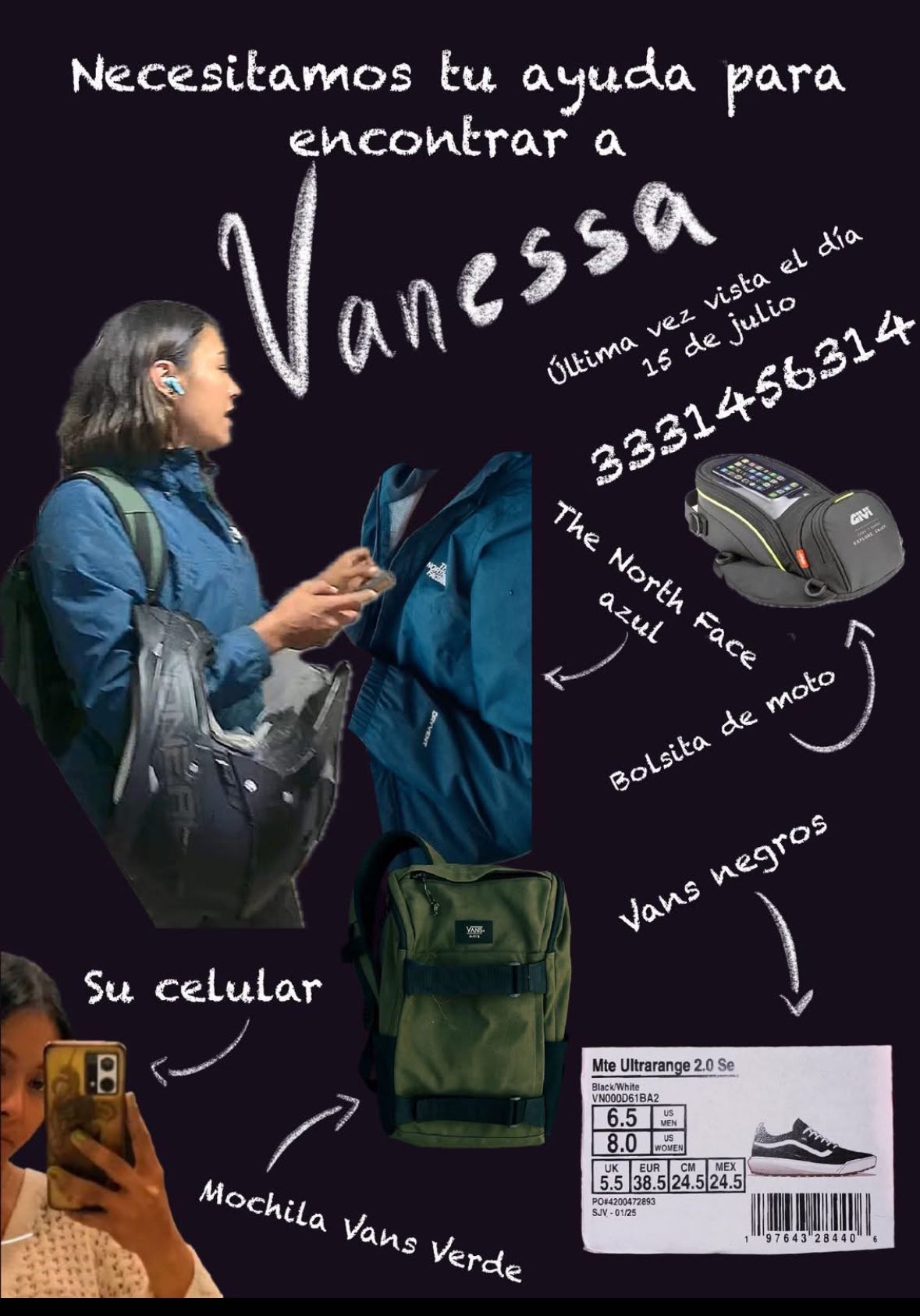 Vanessa desaparecida inundaciones