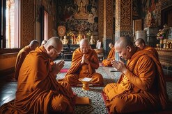 Mujer monjes Tailandia