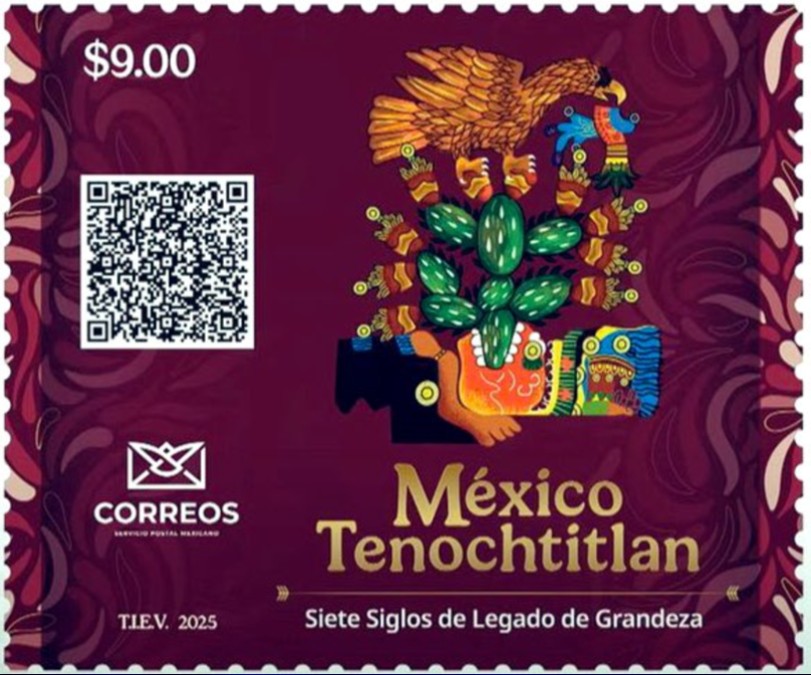 El timbre postal es símbolo de fuerza, de unión entre lo humano y lo sagrado es la esencia del origen de la Ciudad de México. El timbre postal es símbolo de fuerza, de unión entre lo humano y lo sagrado es la esencia del origen de la Ciudad de México.