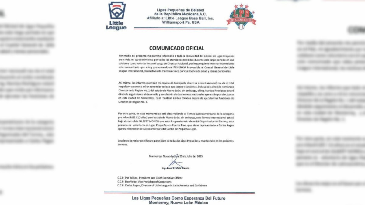 El anuncio se realizó a través de un comunicado oficial en el que explicó que su salida se debe a motivos personales.
