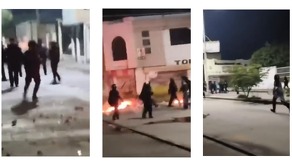 La resistencia de ciudadanos escaló rápidamente cuando los inconformes comenzaron a lanzar piedras y bombas molotov.