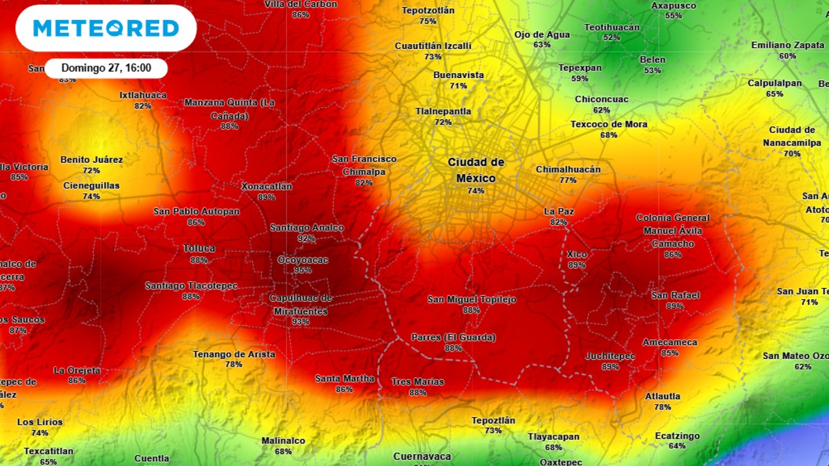 Probabilidad de lluvia en CdMx hoy 27 de julio Probabilidad de lluvia en CdMx hoy 27 de julio