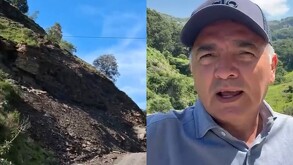 Cerro se derrumba sobre carretera de Tejupilco, Edomex; reportan 15 localidades incomunicadas