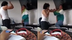 Alumno golpea a maestro en salón de Universidad Politécnica de Tulancingo, Hidalgo.