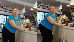 Exhiben a 'Lady Muecas': extranjera que insultó a trabajadores de heladería en CdMx; aseguran es racista.
