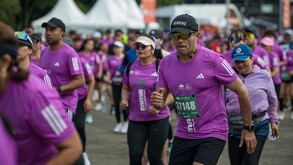 Pedro Enrique Rodríguez Suárez corría en la modalidad de 10 kilómetros cuando sufrió un percance de salud que no lo dejó terminar la carrera.