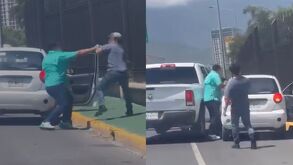 La pelea fue captada por una persona que estaba cerca, teniendo lugar a un costado de Parque Fundidora