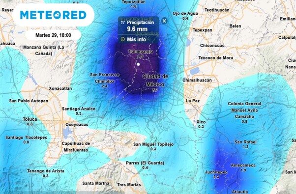 Clima para la Ciudad de México el martes 29 de julio del 2025.