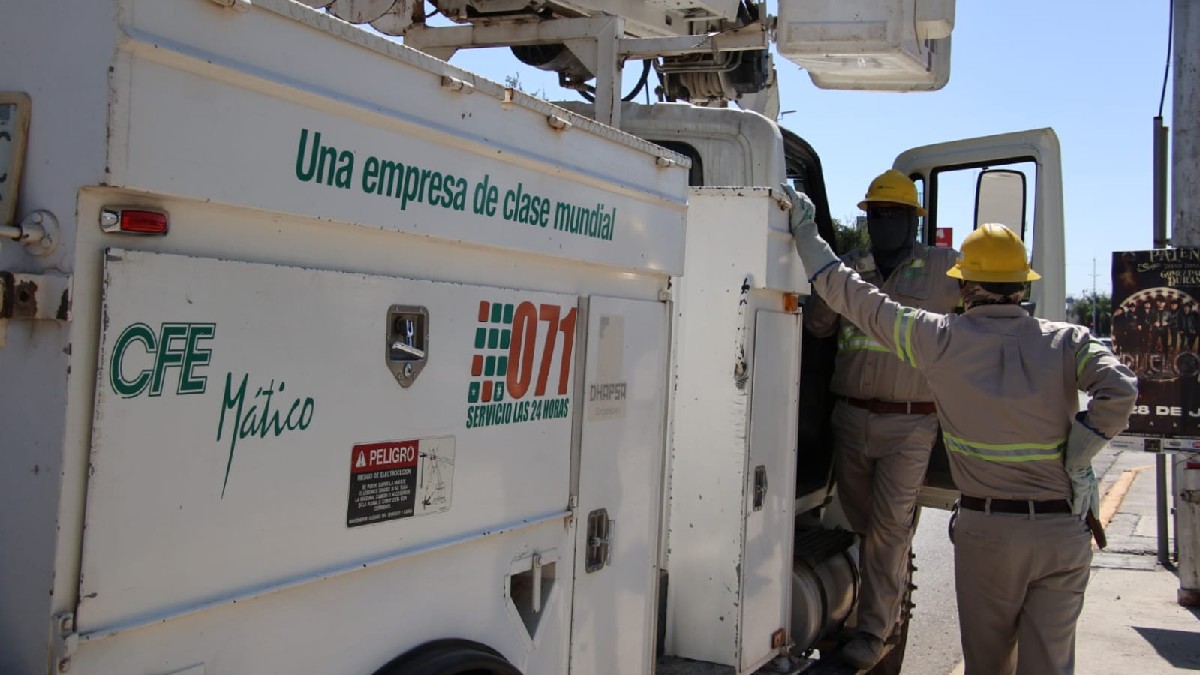 La Comisión Federal de Electricidad (CFE) realizó este martes trabajos de mantenimiento que afectaron el suministro eléctrico en la región.