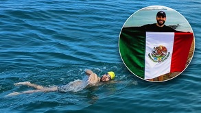 Elías Jauli realizó su hazaña a pesar de que la temperatura del agua era de 10 grados, lo que mantenía latente el riesgo de que pudiera sufrir hipotermia.