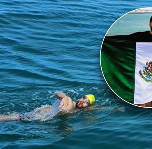 Elías Jauli realizó su hazaña a pesar de que la temperatura del agua era de 10 grados, lo que mantenía latente el riesgo de que pudiera sufrir hipotermia.